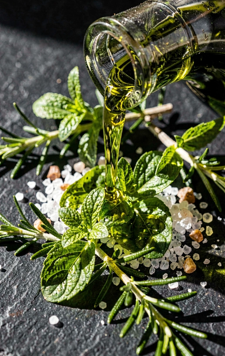 Premium Greek Olive Oil and Herbs